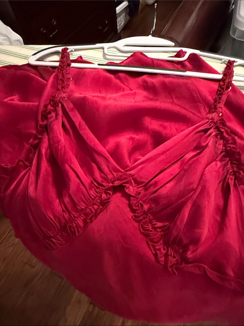 Soma Deep Wine Red Silk Nightgown - Picture 6 of 7